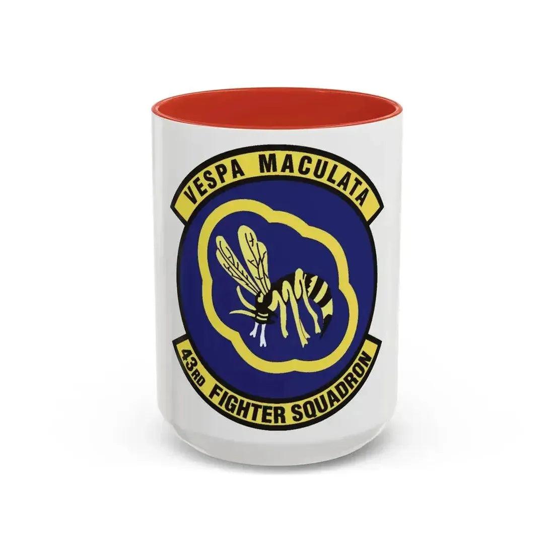 43d Fighter Squadron (U.S. Air Force) Accent Coffee Mug 15oz Red - Go Mug Yourself