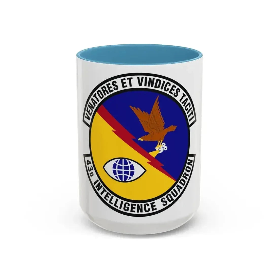 43d Intelligence Squadron (U.S. Air Force) Accent Coffee Mug 15oz Light Blue - Go Mug Yourself