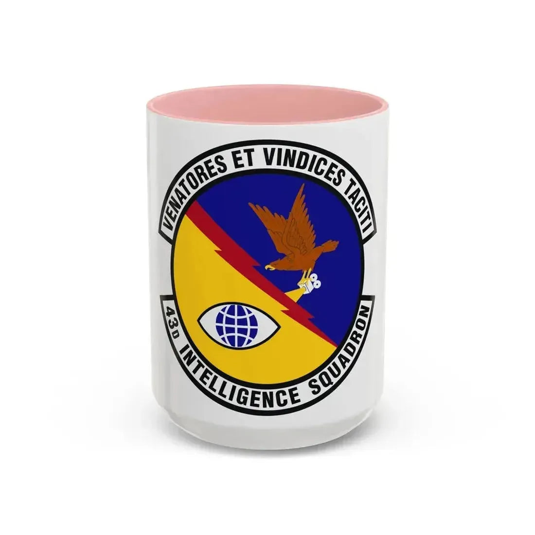 43d Intelligence Squadron (U.S. Air Force) Accent Coffee Mug 15oz Pink - Go Mug Yourself