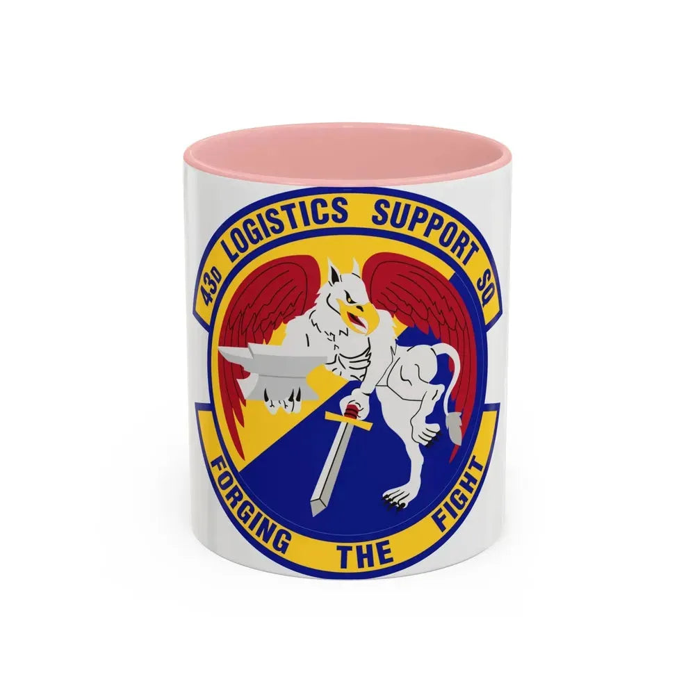 43d Logistics Support Squadron (U.S. Air Force) Accent Coffee Mug 11oz Pink - Go Mug Yourself