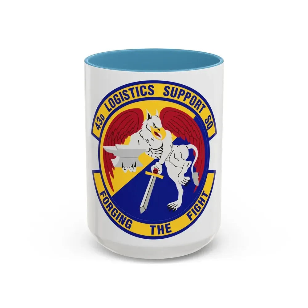 43d Logistics Support Squadron (U.S. Air Force) Accent Coffee Mug 15oz Light Blue - Go Mug Yourself