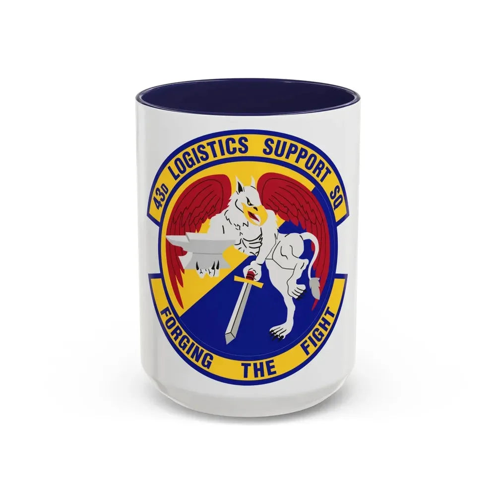 43d Logistics Support Squadron (U.S. Air Force) Accent Coffee Mug 15oz Navy - Go Mug Yourself