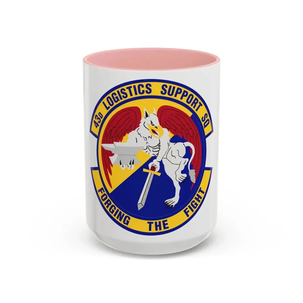 43d Logistics Support Squadron (U.S. Air Force) Accent Coffee Mug 15oz Pink - Go Mug Yourself