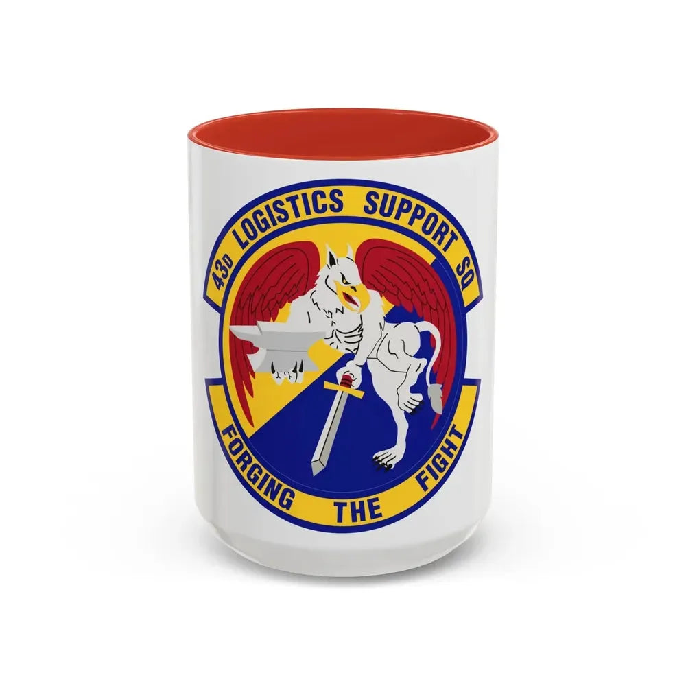 43d Logistics Support Squadron (U.S. Air Force) Accent Coffee Mug 15oz Red - Go Mug Yourself