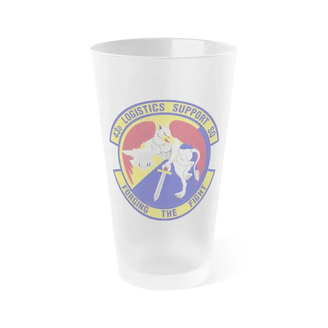 43d Logistics Support Squadron (U.S. Air Force) Frosted Pint Glass 16oz 16oz Frosted - Go Mug Yourself