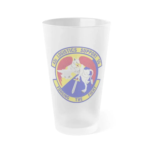 43d Logistics Support Squadron (U.S. Air Force) Frosted Pint Glass 16oz 16oz Frosted - Go Mug Yourself