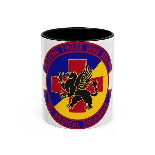 43d Medical Squadron (U.S. Air Force) Accent Coffee Mug 11oz Black - Go Mug Yourself