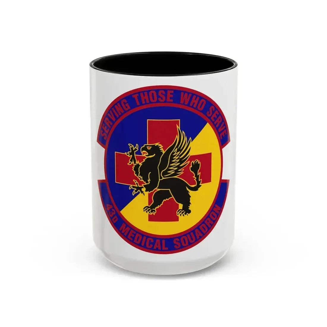 43d Medical Squadron (U.S. Air Force) Accent Coffee Mug 15oz Black - Go Mug Yourself