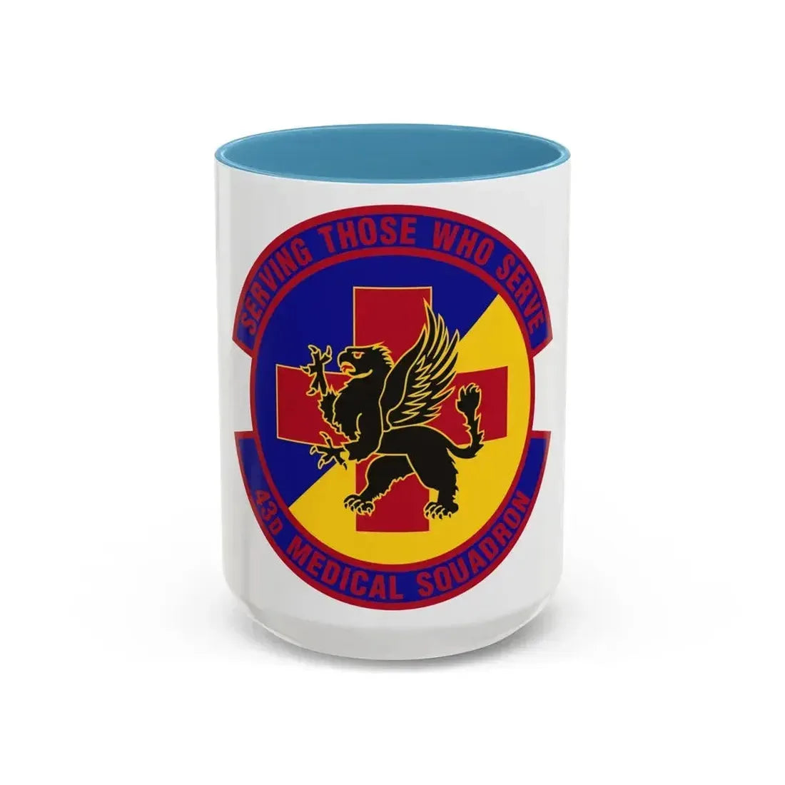 43d Medical Squadron (U.S. Air Force) Accent Coffee Mug 15oz Light Blue - Go Mug Yourself