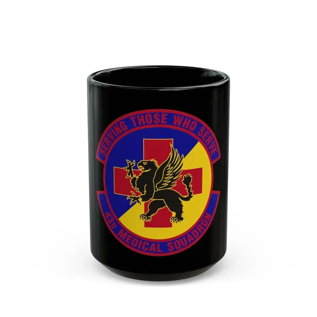 43d Medical Squadron (U.S. Air Force) Black Coffee Mug 15oz - Go Mug Yourself
