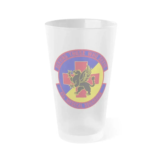 43d Medical Squadron (U.S. Air Force) Frosted Pint Glass 16oz 16oz Frosted - Go Mug Yourself