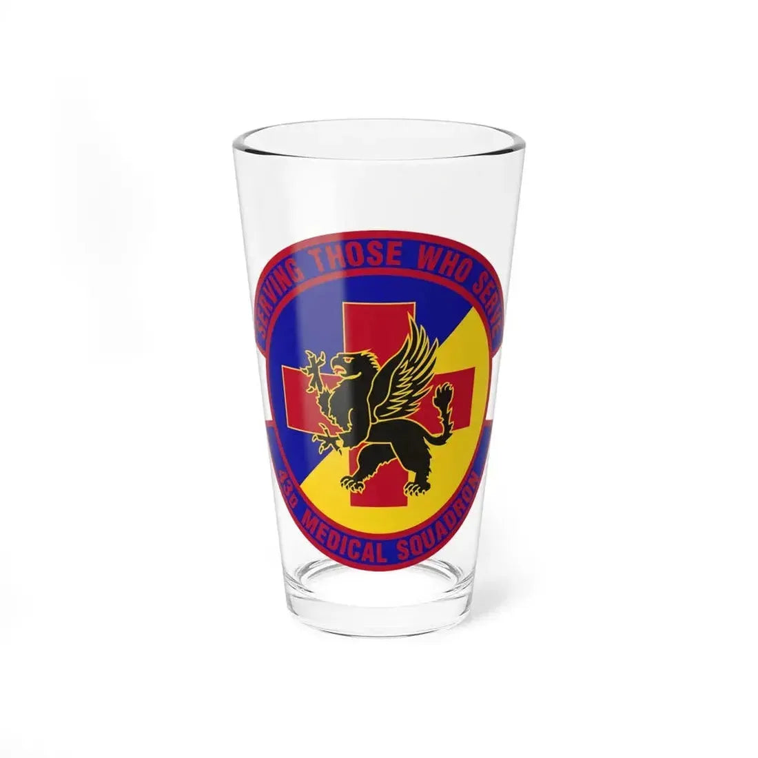 43d Medical Squadron (U.S. Air Force) Pint Glass 16oz 16oz - Go Mug Yourself