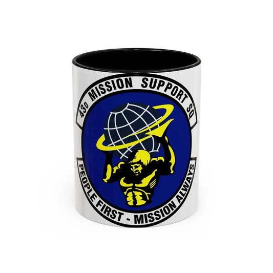 43d Mission Support Squadron (U.S. Air Force) Accent Coffee Mug 11oz Black - Go Mug Yourself