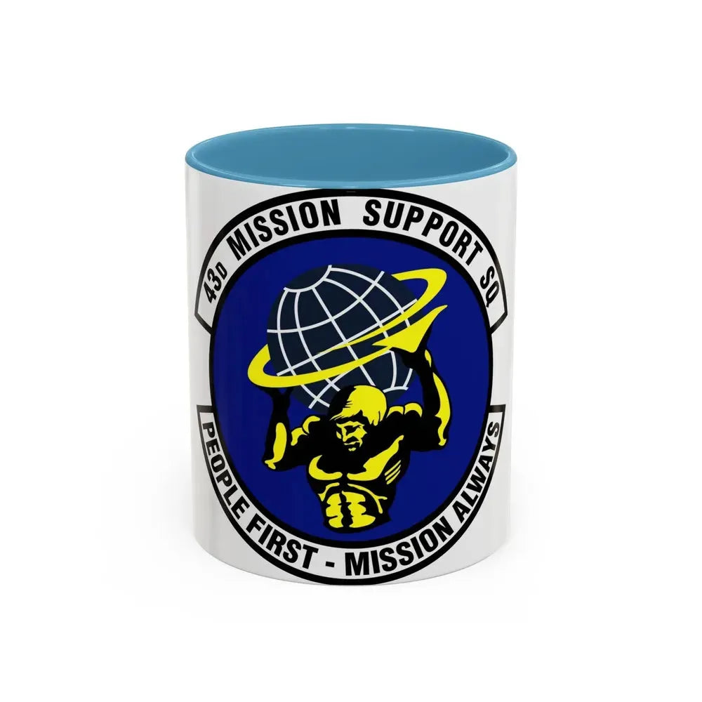 43d Mission Support Squadron (U.S. Air Force) Accent Coffee Mug 11oz Light Blue - Go Mug Yourself