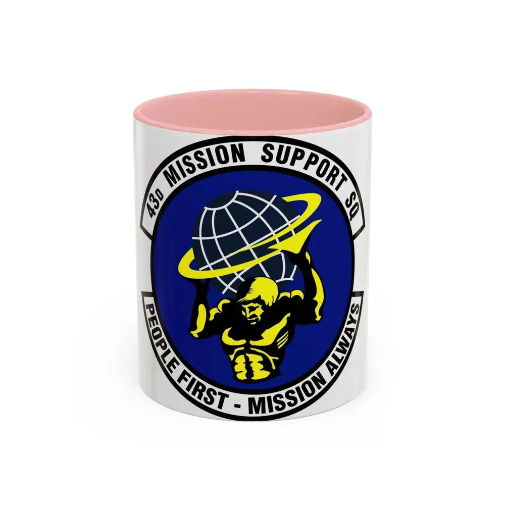 43d Mission Support Squadron (U.S. Air Force) Accent Coffee Mug 11oz Pink - Go Mug Yourself