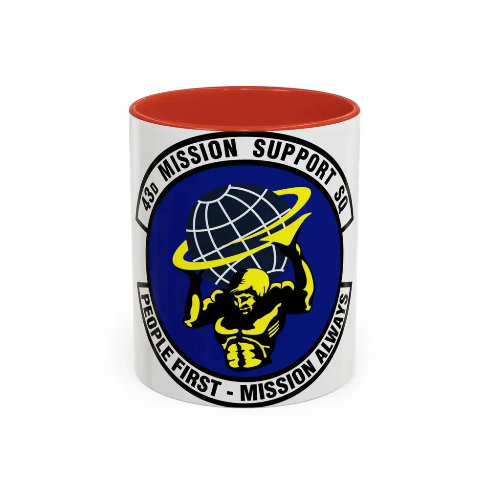 43d Mission Support Squadron (U.S. Air Force) Accent Coffee Mug 11oz Red - Go Mug Yourself