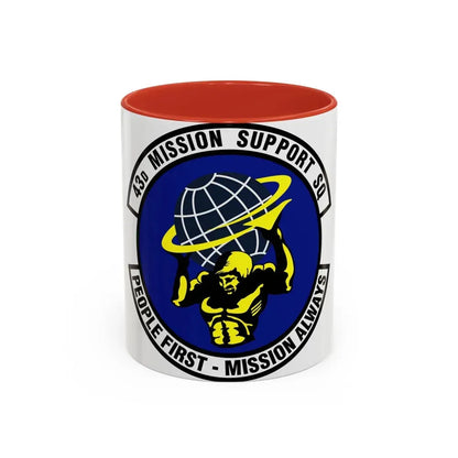 43d Mission Support Squadron (U.S. Air Force) Accent Coffee Mug 11oz Red - Go Mug Yourself