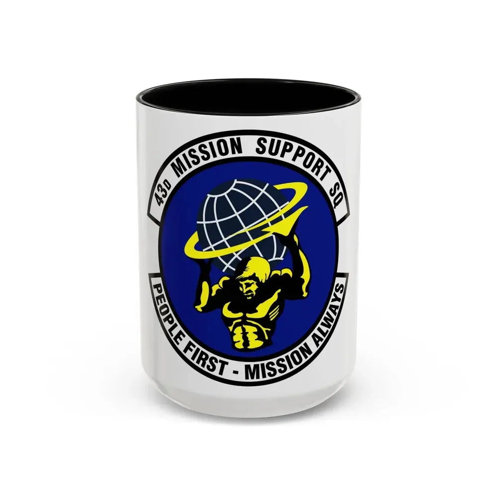 43d Mission Support Squadron (U.S. Air Force) Accent Coffee Mug 15oz Black - Go Mug Yourself