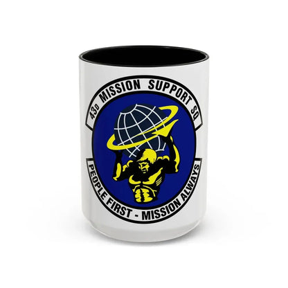 43d Mission Support Squadron (U.S. Air Force) Accent Coffee Mug 15oz Black - Go Mug Yourself