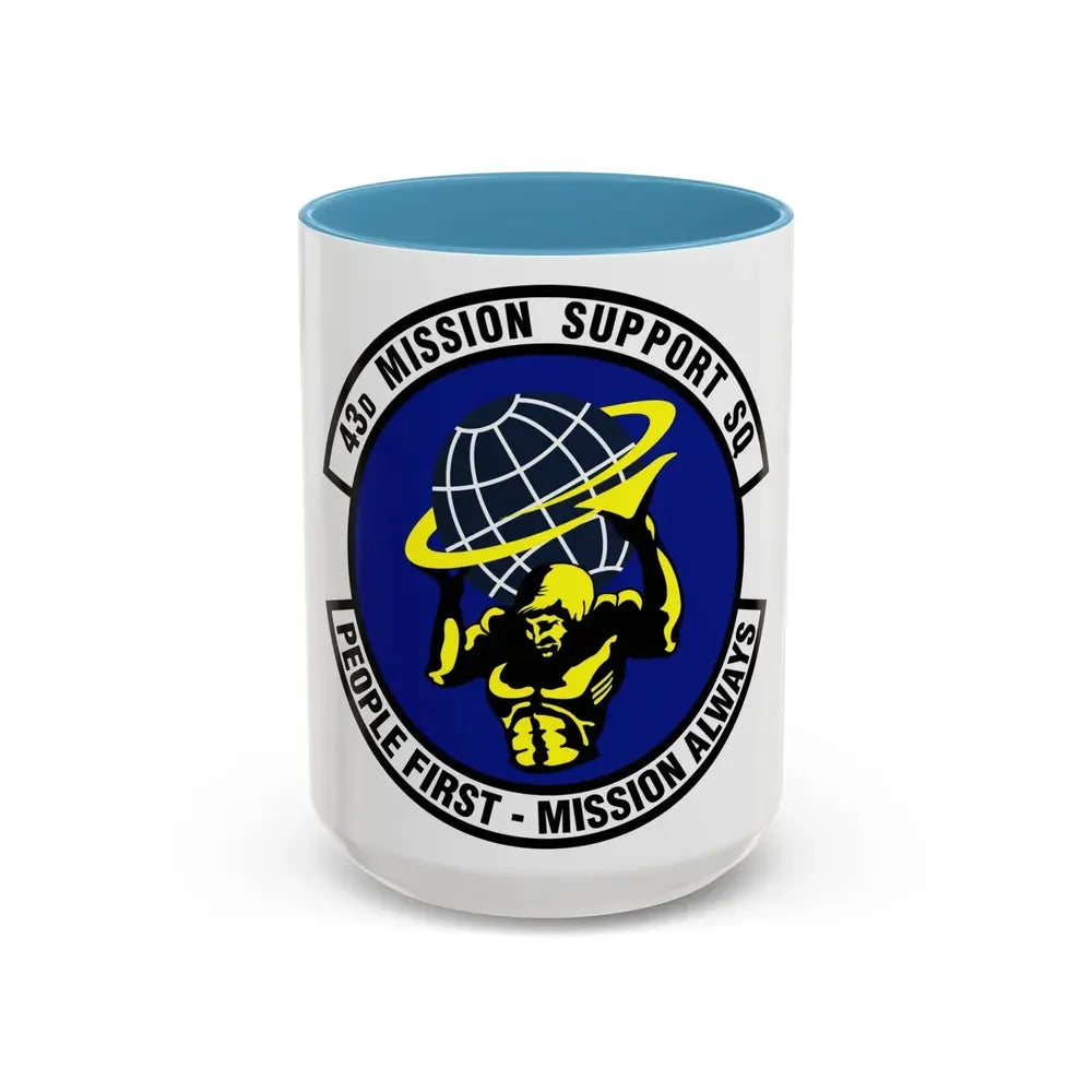 43d Mission Support Squadron (U.S. Air Force) Accent Coffee Mug 15oz Light Blue - Go Mug Yourself