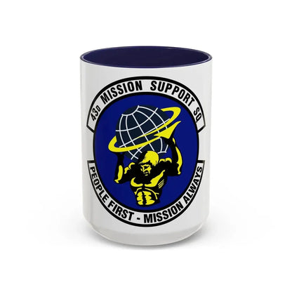 43d Mission Support Squadron (U.S. Air Force) Accent Coffee Mug 15oz Navy - Go Mug Yourself