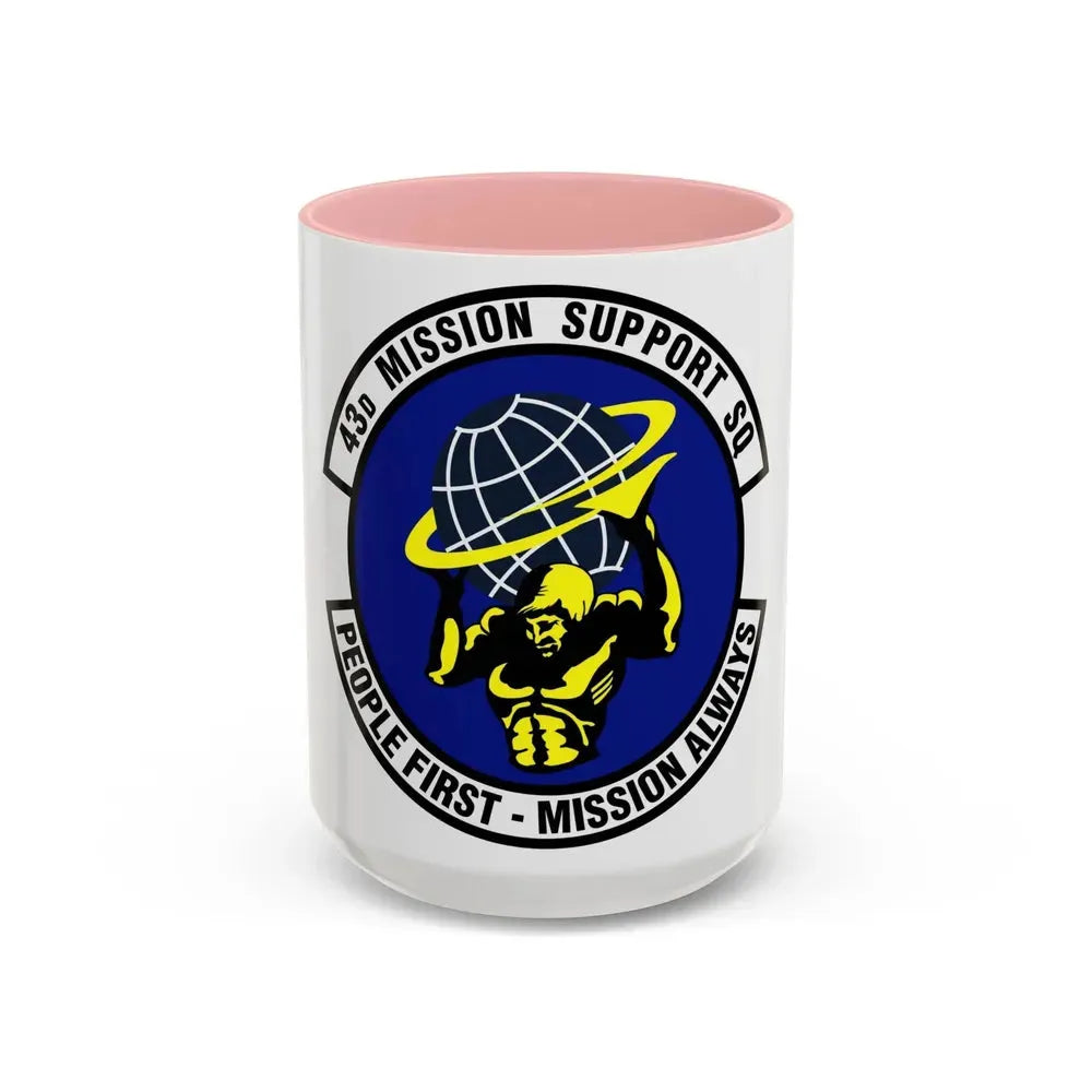 43d Mission Support Squadron (U.S. Air Force) Accent Coffee Mug 15oz Pink - Go Mug Yourself