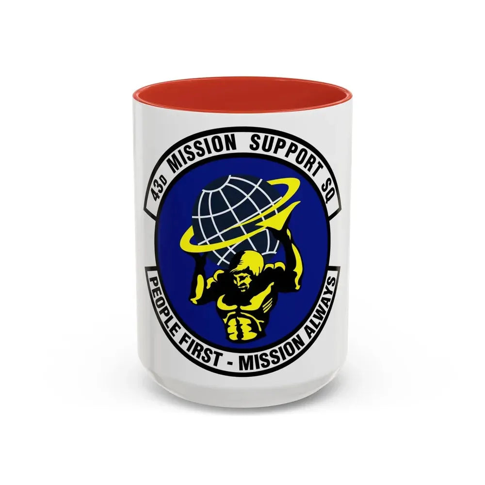 43d Mission Support Squadron (U.S. Air Force) Accent Coffee Mug 15oz Red - Go Mug Yourself