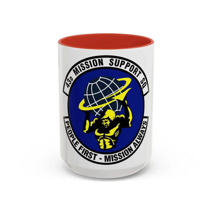 43d Mission Support Squadron (U.S. Air Force) Accent Coffee Mug 15oz Red - Go Mug Yourself