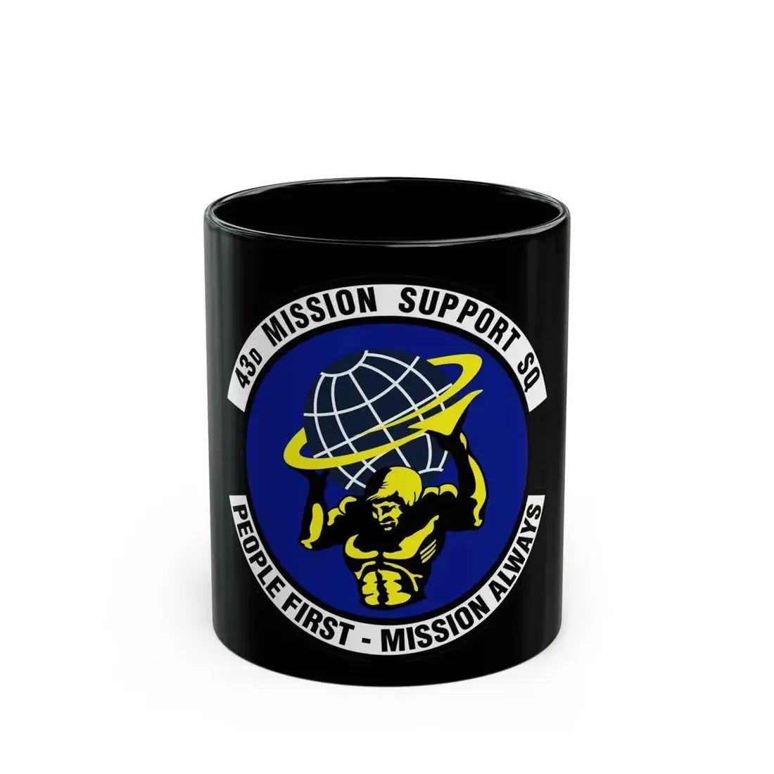 43d Mission Support Squadron (U.S. Air Force) Black Coffee Mug 11oz - Go Mug Yourself