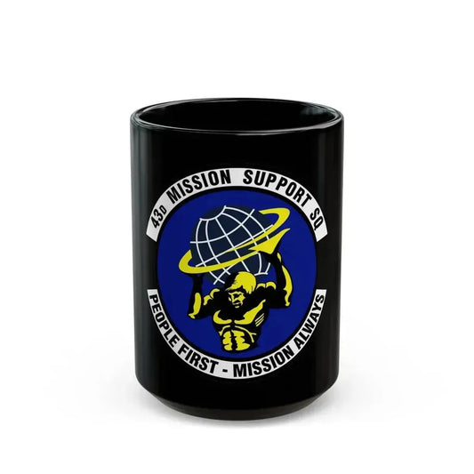 43d Mission Support Squadron (U.S. Air Force) Black Coffee Mug 15oz - Go Mug Yourself