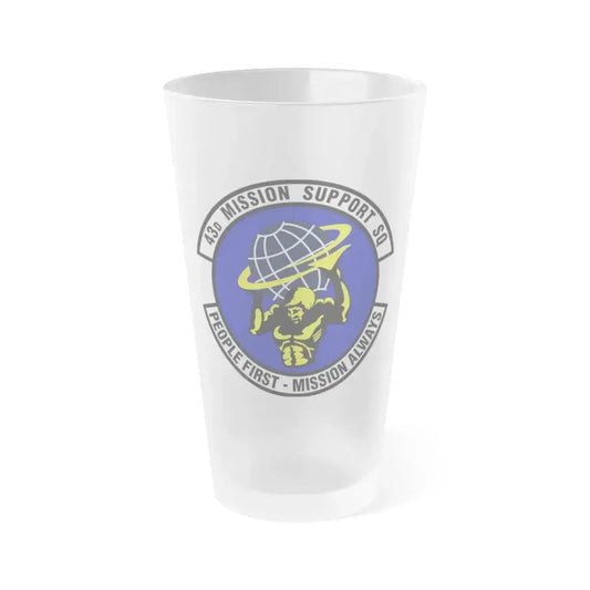 43d Mission Support Squadron (U.S. Air Force) Frosted Pint Glass 16oz 16oz Frosted - Go Mug Yourself