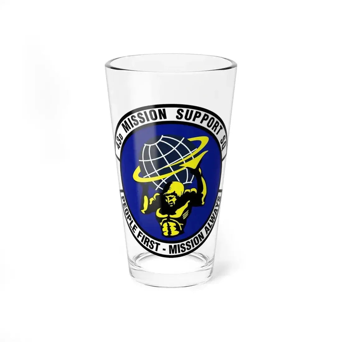 43d Mission Support Squadron (U.S. Air Force) Pint Glass 16oz 16oz - Go Mug Yourself