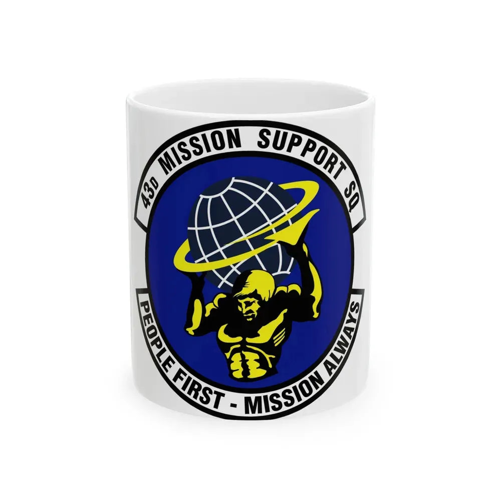 43d Mission Support Squadron (U.S. Air Force) White Coffee Mug 11oz - Go Mug Yourself