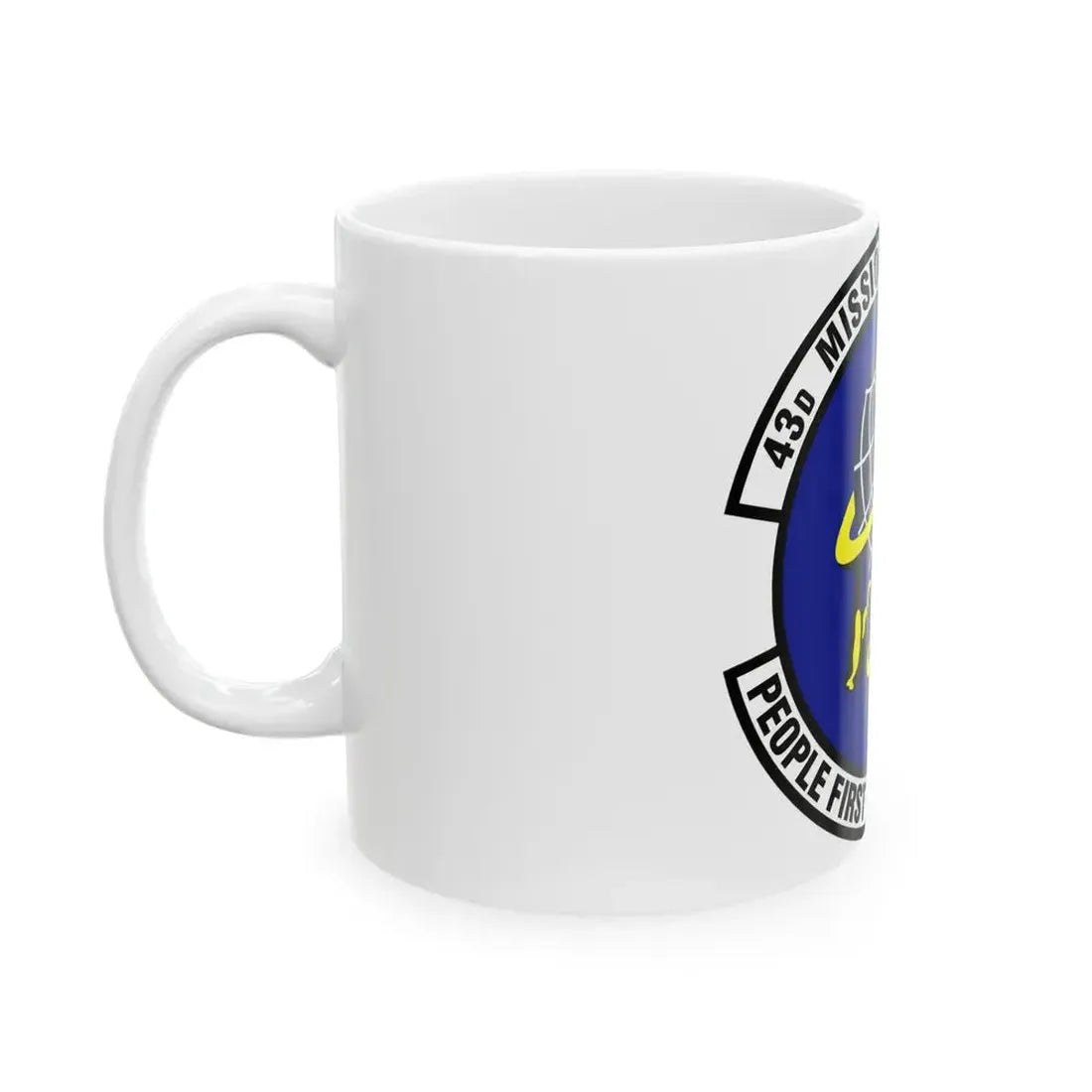 43d Mission Support Squadron (U.S. Air Force) White Coffee Mug - Go Mug Yourself