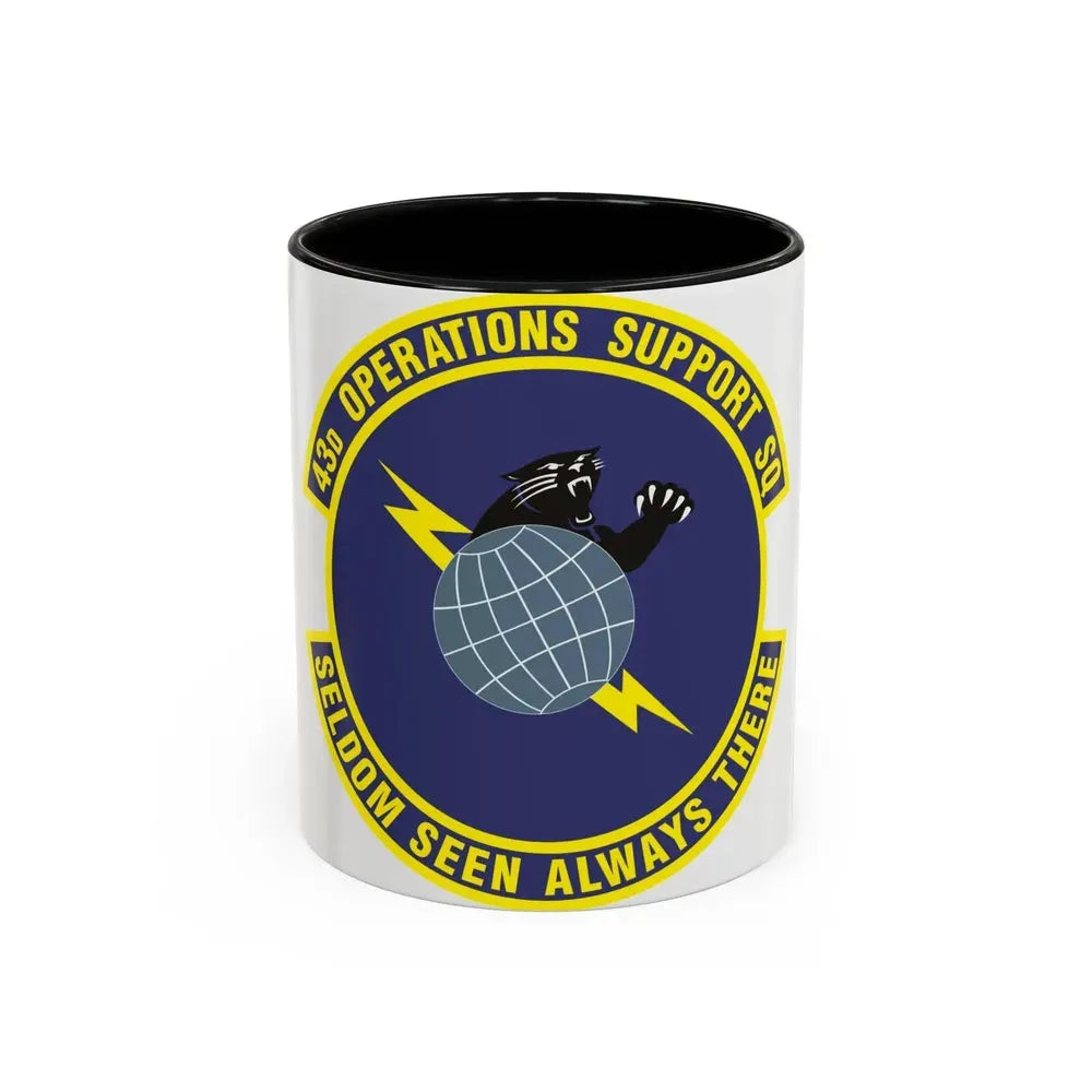 43d Operations Support Squadron (U.S. Air Force) Accent Coffee Mug 11oz Black - Go Mug Yourself