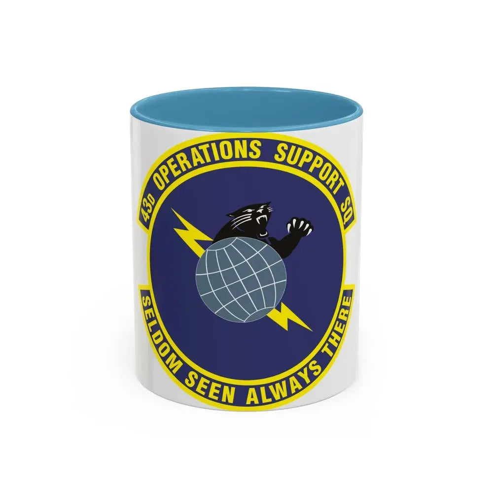 43d Operations Support Squadron (U.S. Air Force) Accent Coffee Mug 11oz Light Blue - Go Mug Yourself