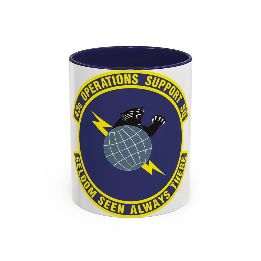 43d Operations Support Squadron (U.S. Air Force) Accent Coffee Mug 11oz Navy - Go Mug Yourself
