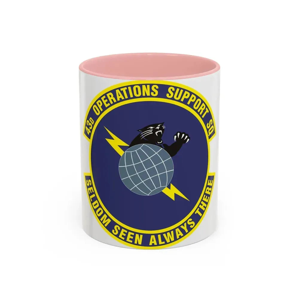 43d Operations Support Squadron (U.S. Air Force) Accent Coffee Mug 11oz Pink - Go Mug Yourself