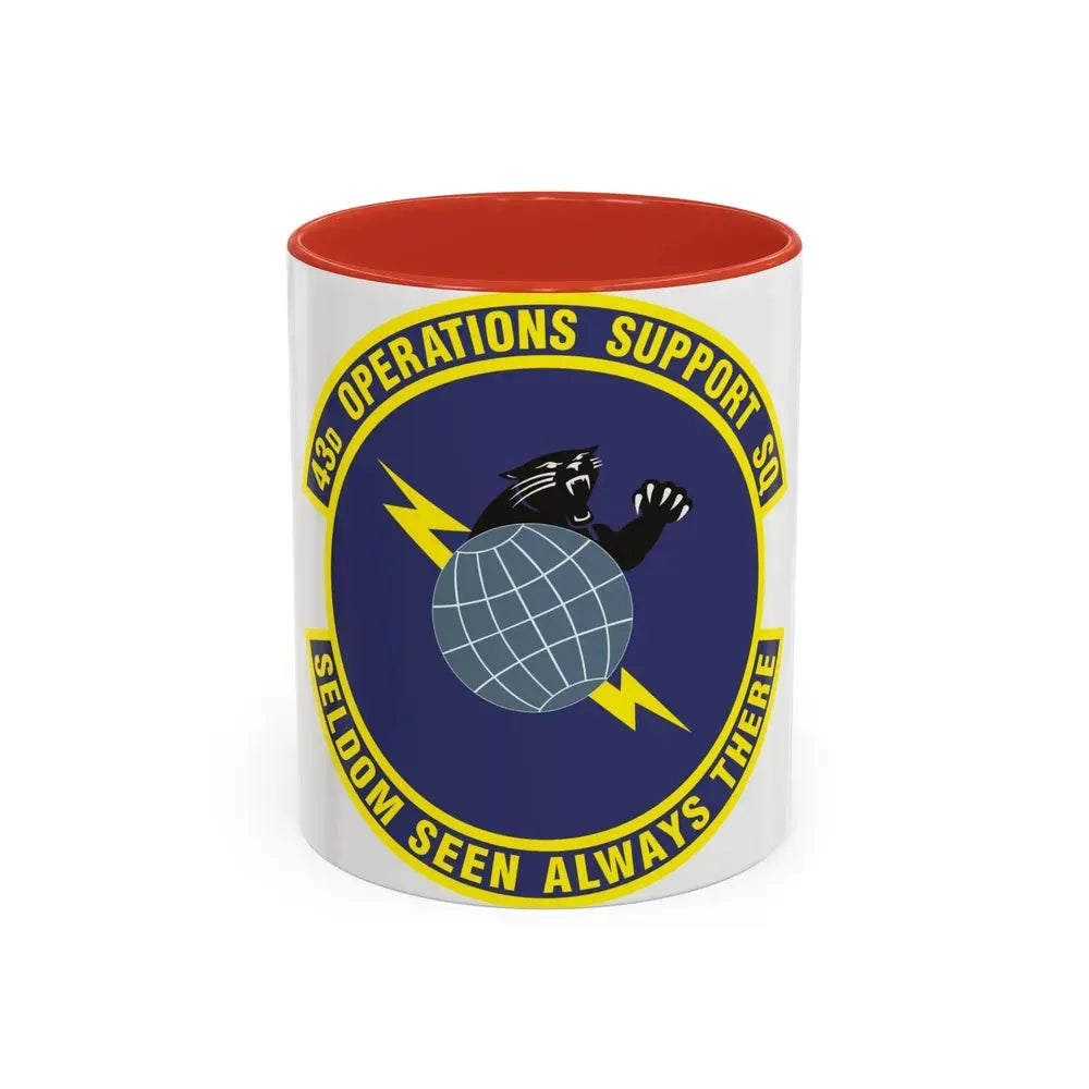 43d Operations Support Squadron (U.S. Air Force) Accent Coffee Mug 11oz Red - Go Mug Yourself