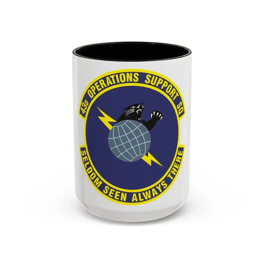 43d Operations Support Squadron (U.S. Air Force) Accent Coffee Mug 15oz Black - Go Mug Yourself