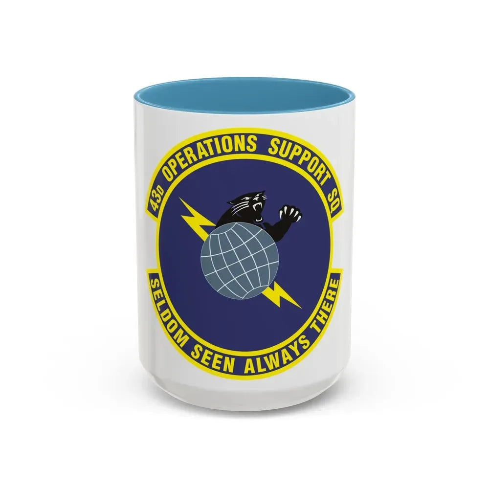 43d Operations Support Squadron (U.S. Air Force) Accent Coffee Mug 15oz Light Blue - Go Mug Yourself
