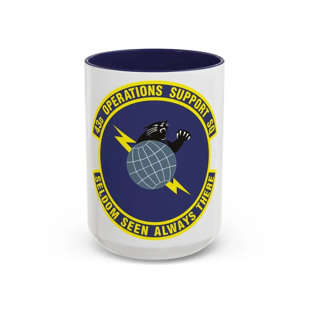 43d Operations Support Squadron (U.S. Air Force) Accent Coffee Mug 15oz Navy - Go Mug Yourself