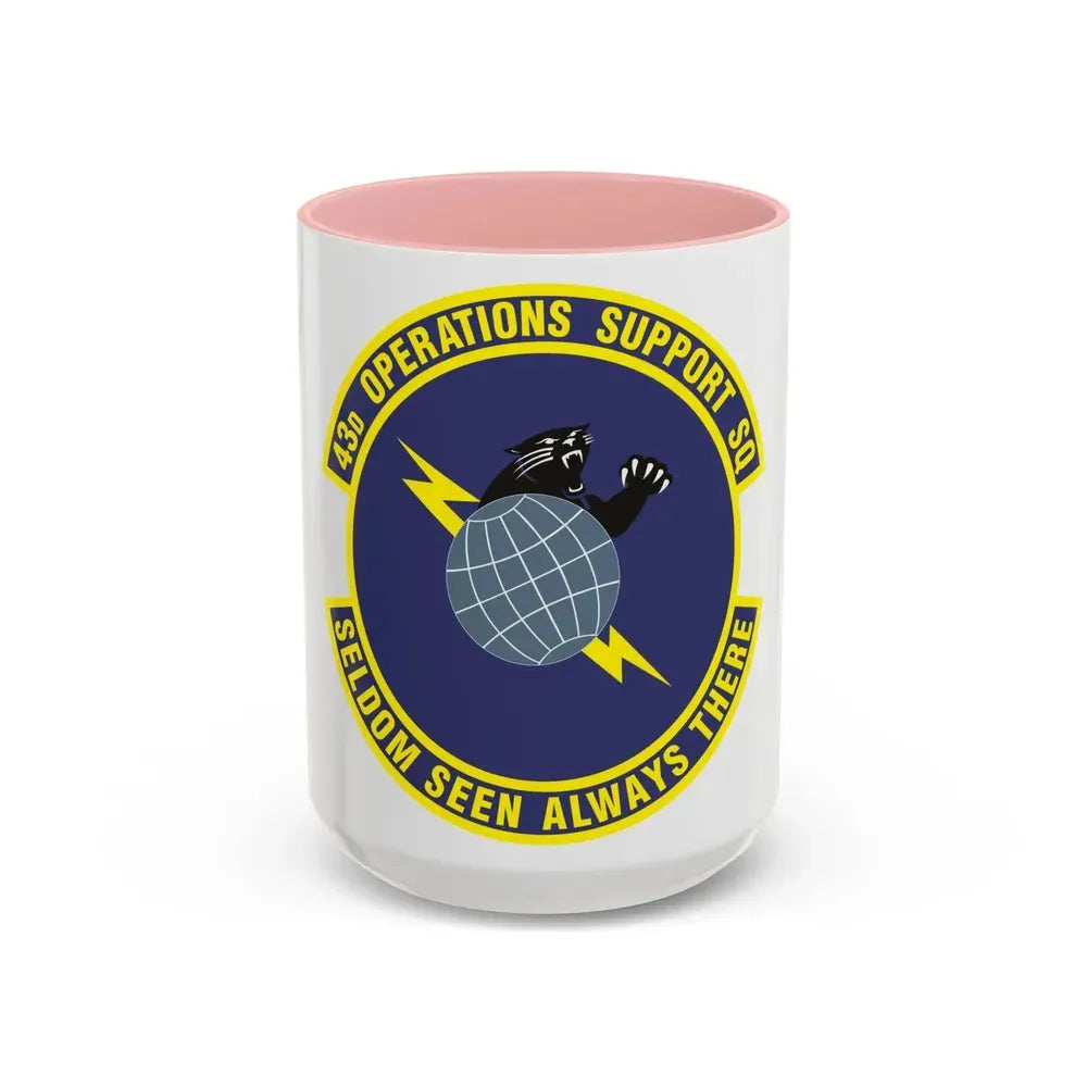 43d Operations Support Squadron (U.S. Air Force) Accent Coffee Mug 15oz Pink - Go Mug Yourself