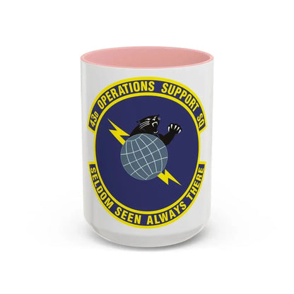 43d Operations Support Squadron (U.S. Air Force) Accent Coffee Mug 15oz Pink - Go Mug Yourself
