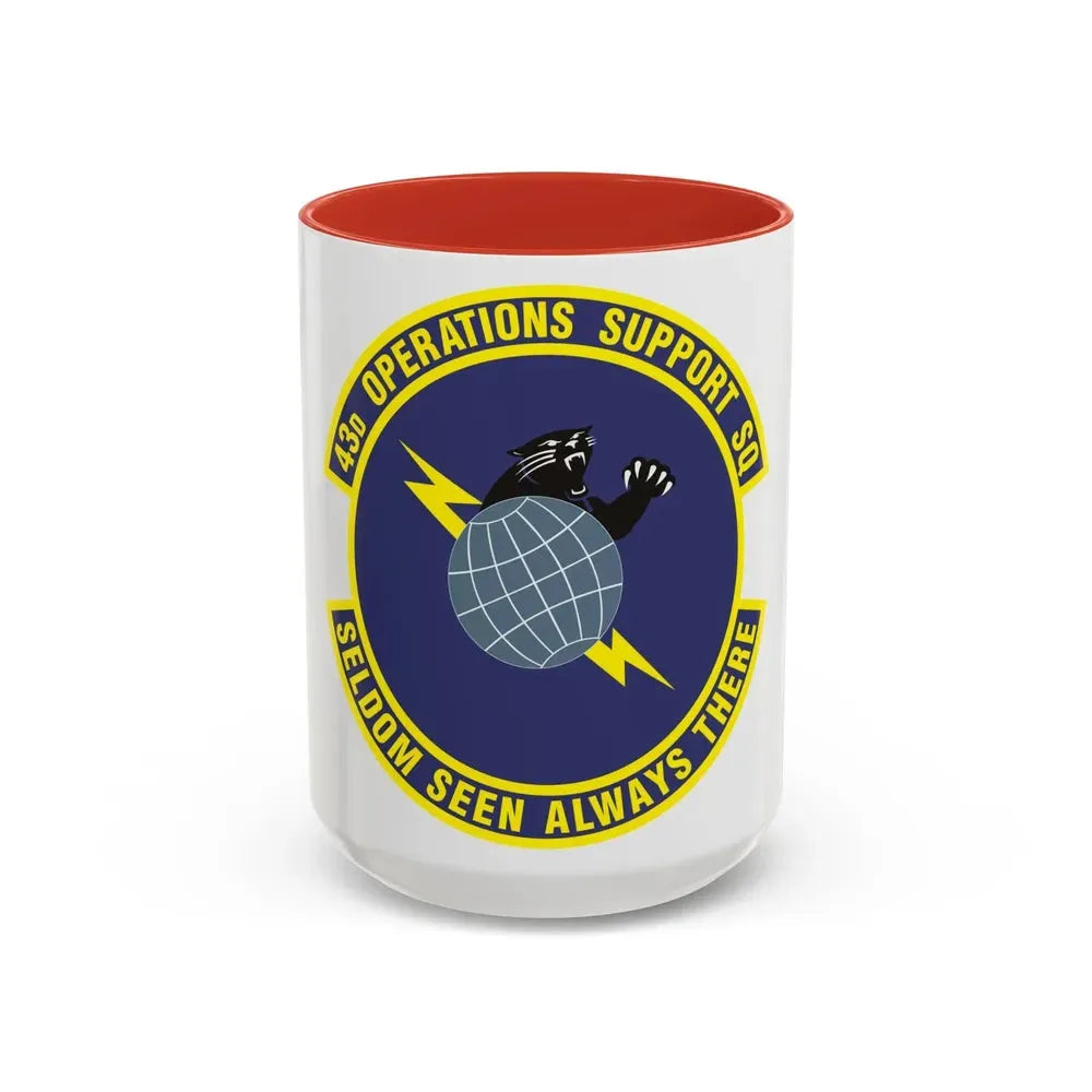 43d Operations Support Squadron (U.S. Air Force) Accent Coffee Mug 15oz Red - Go Mug Yourself