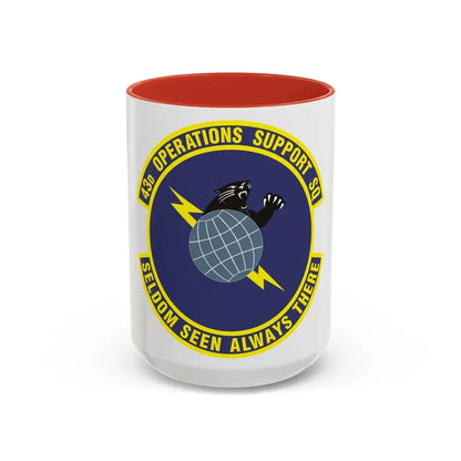 43d Operations Support Squadron (U.S. Air Force) Accent Coffee Mug 15oz Red - Go Mug Yourself
