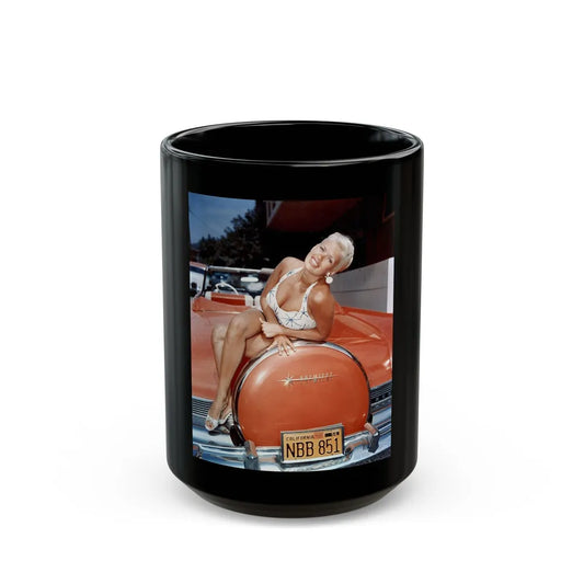 Jayne Mansfield #20 (Vintage Female Icon) Black Coffee Mug-15oz-Go Mug Yourself