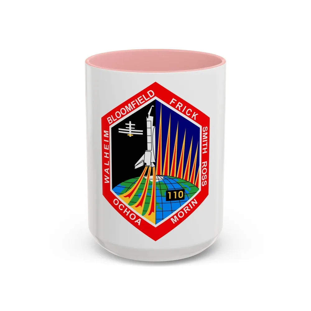 STS 110 (NASA) Accent Coffee Mug-15oz-Pink-Go Mug Yourself