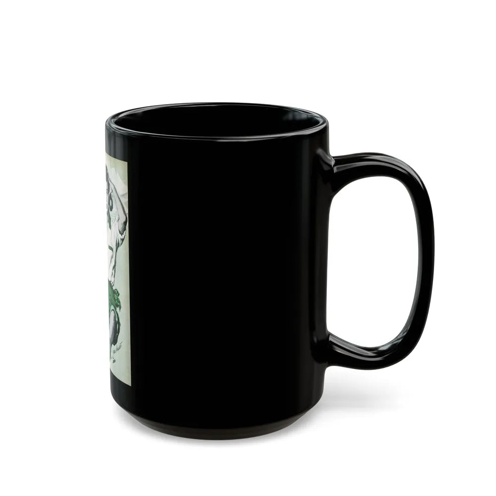 Doctor's Car, Good Housekeeping, December 1949 - Black Coffee Mug-Go Mug Yourself