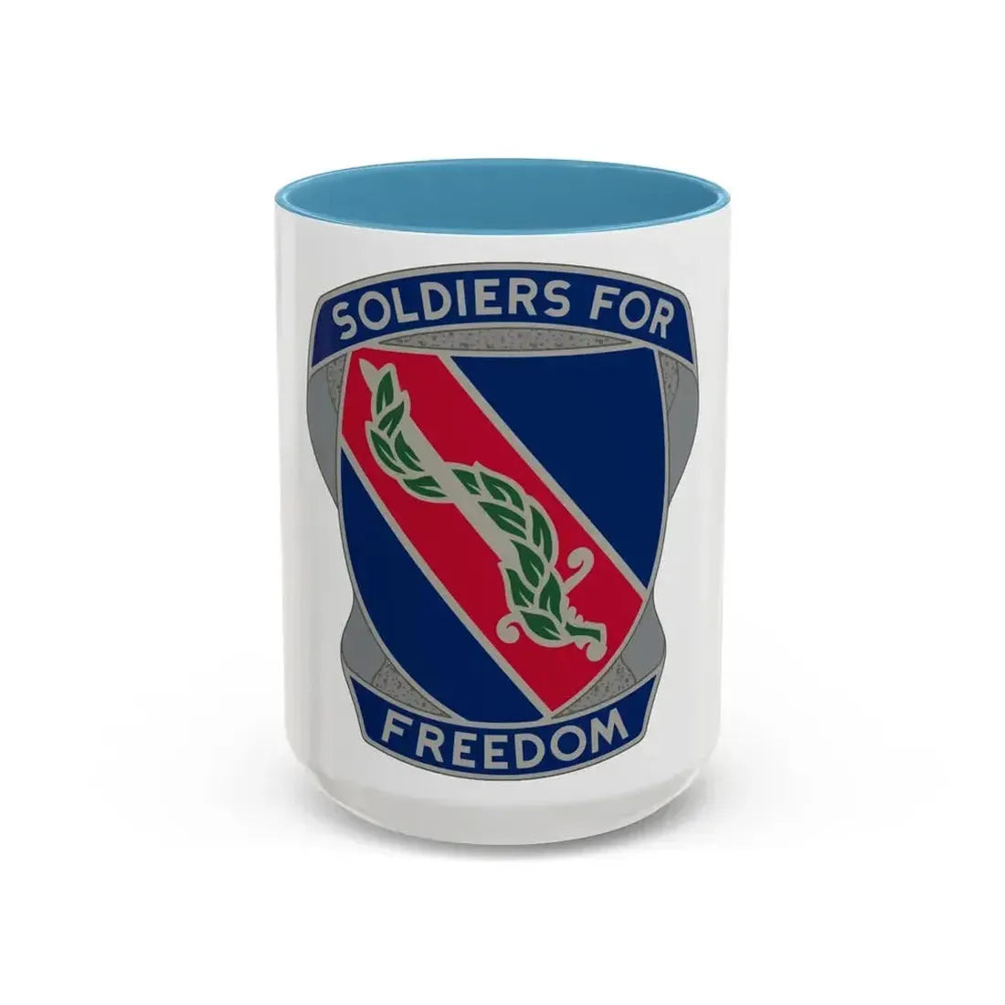 43rd Adjutant General Battalion (U.S. Army) Accent Coffee Mug 15oz Light Blue - Go Mug Yourself